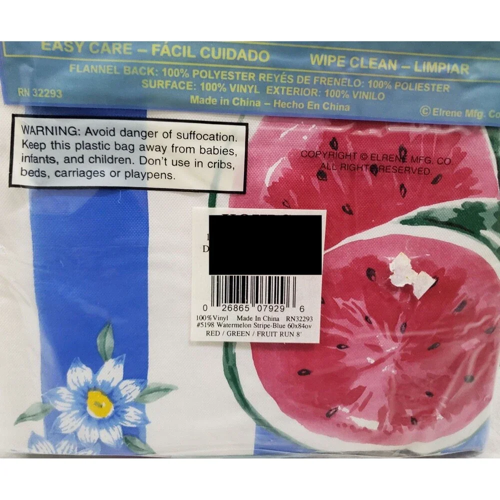 Flannel Backed Vinyl Tablecloth, 60